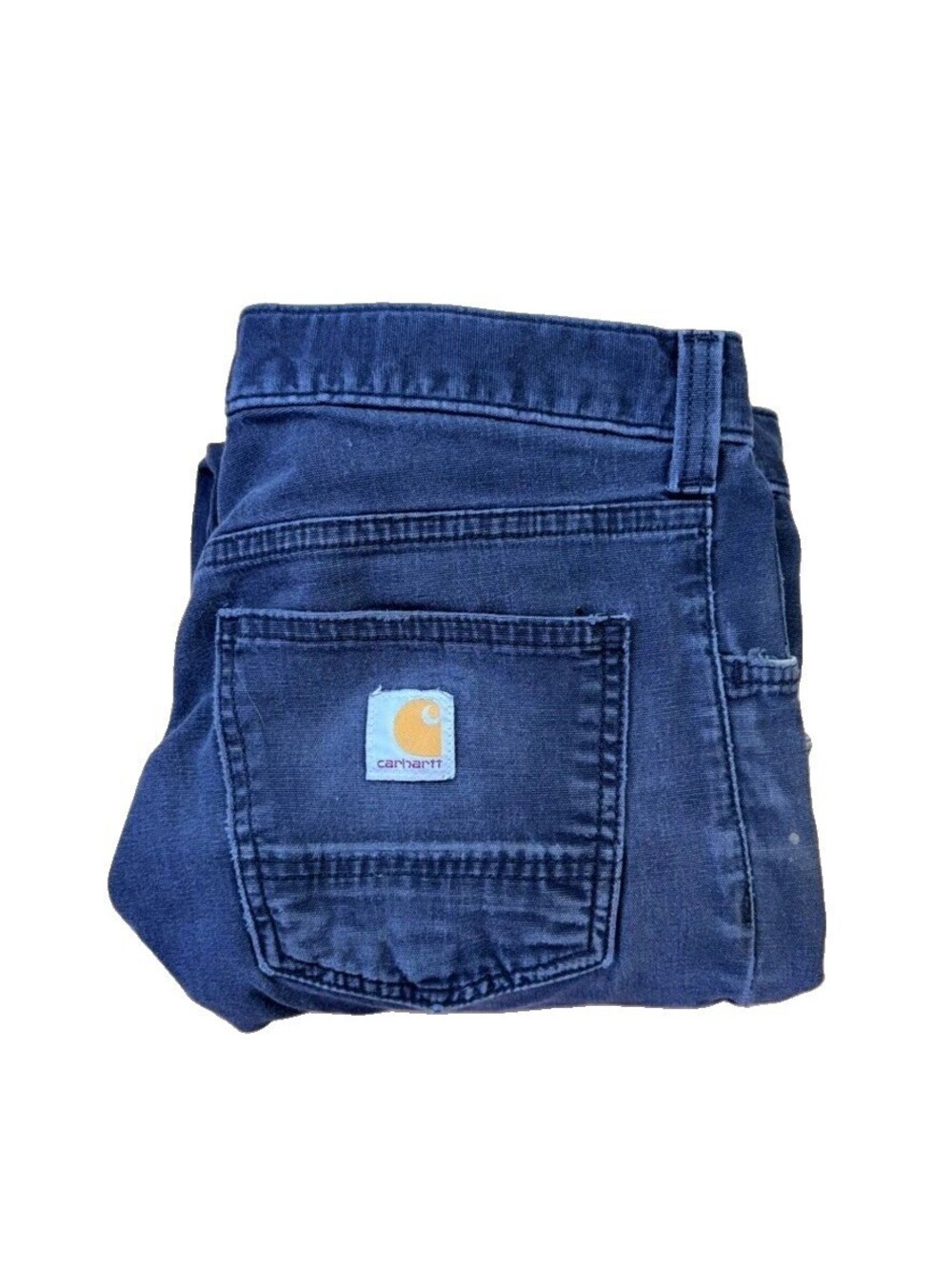 Y2K Carhartt Black Faded Distressed Workwear Pants Relaxed Fit W30 L32